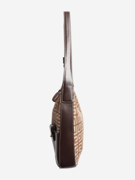 Brown canvas Hobo bag alternate image
