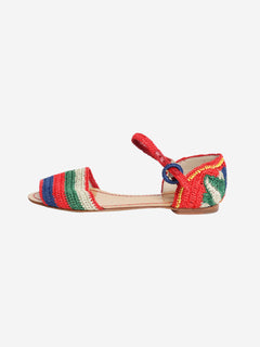 Multi-coloured raffia sandals - size EU 37 Flat Shoes Dolce & Gabbana 