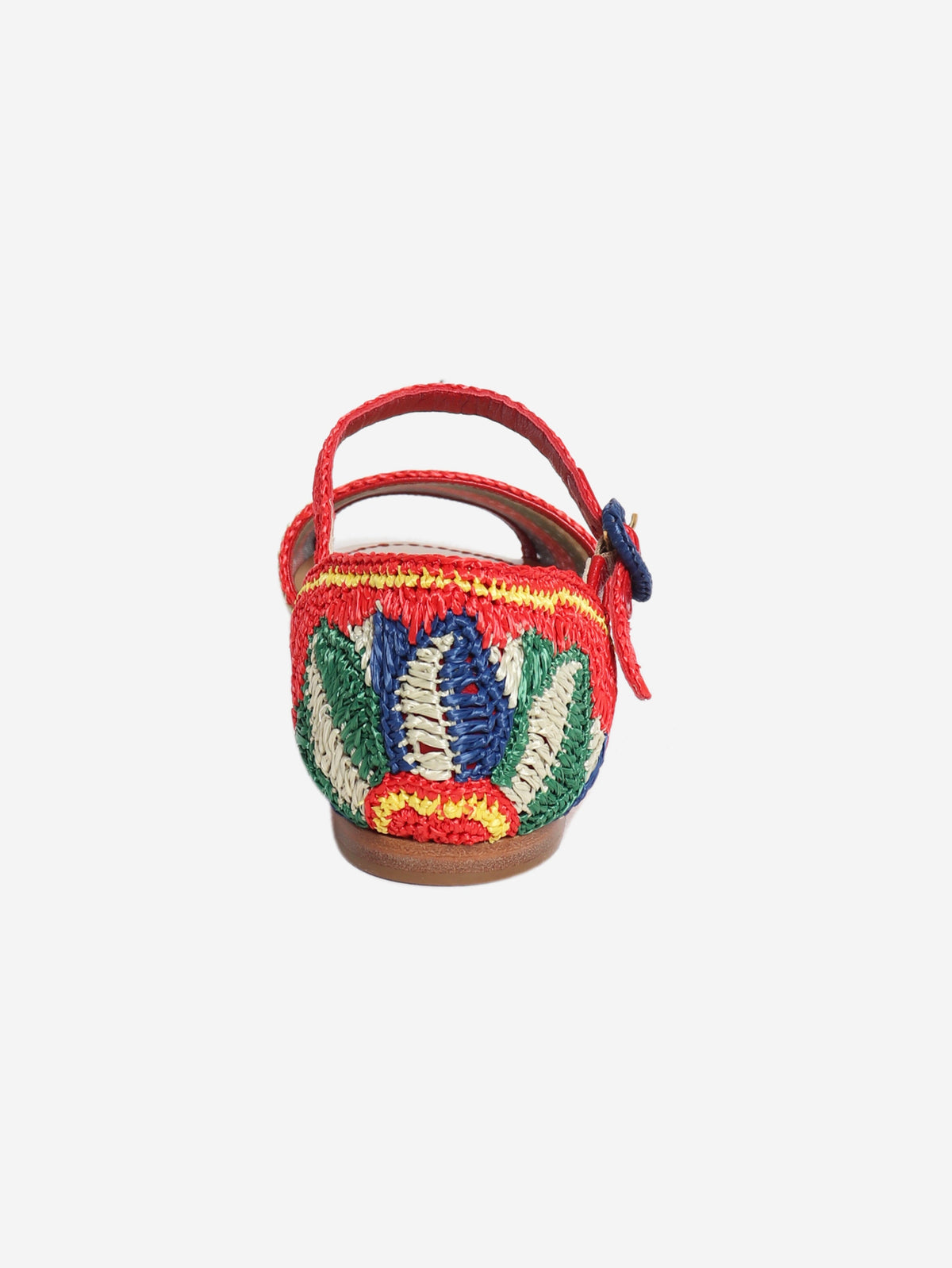 Multi-coloured raffia sandals - size EU 37 Flat Shoes Dolce & Gabbana 