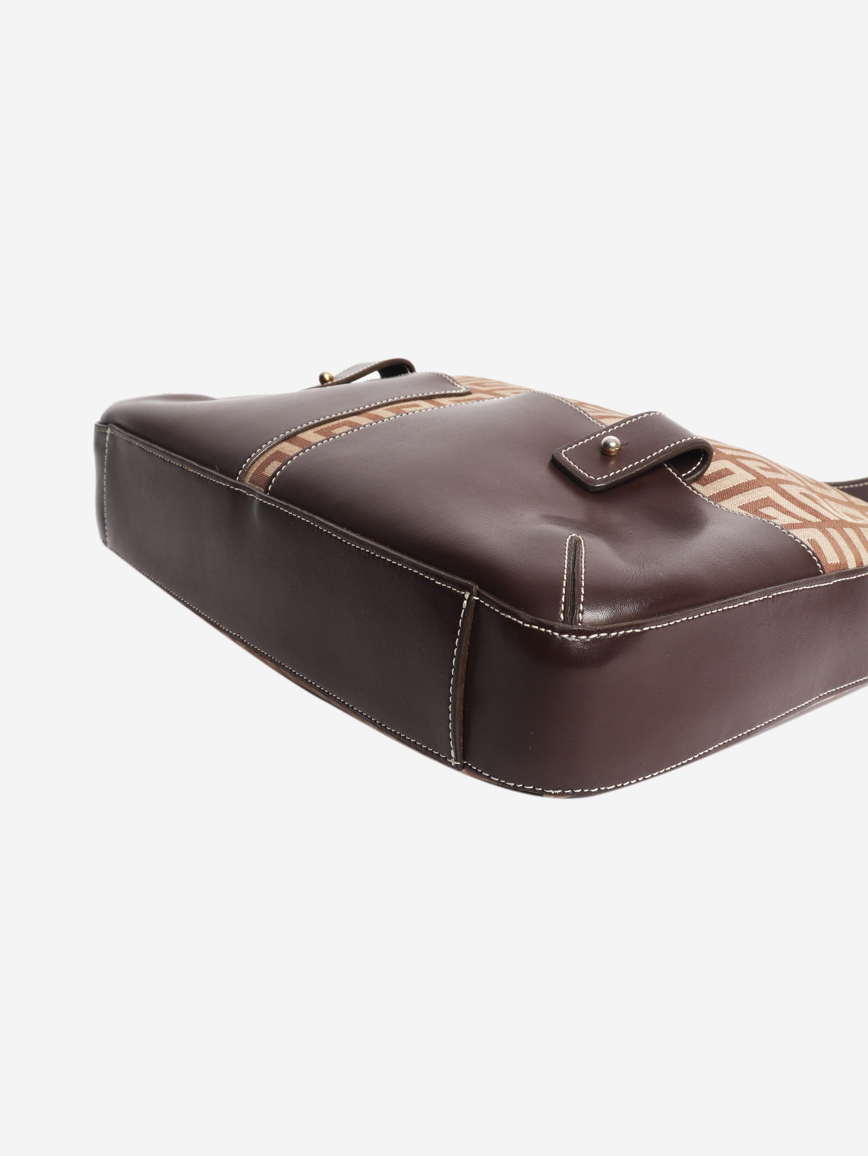 Brown canvas Hobo bag