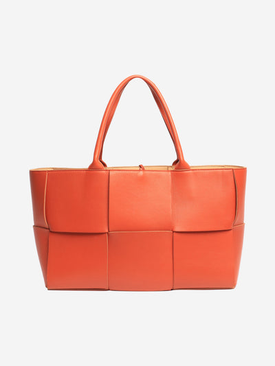 Orange Arco medium leather tote bag Tote Bags Bottega Veneta 