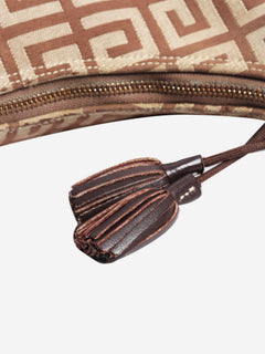 Brown canvas Hobo bag