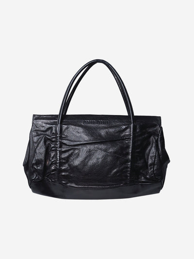 Black leather top handle bag Top Handle Bags Miu Miu 