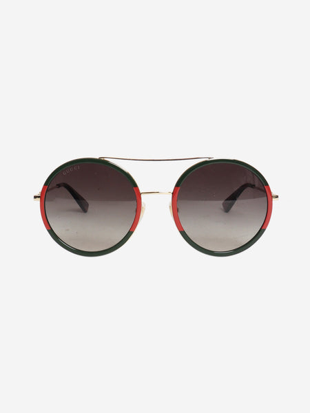 Green rounded sunglasses product image