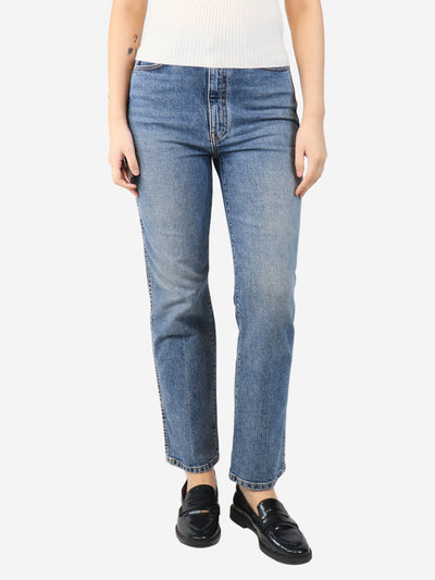 Blue light wash ribcage jeans - size UK 10 Trousers Khaite 