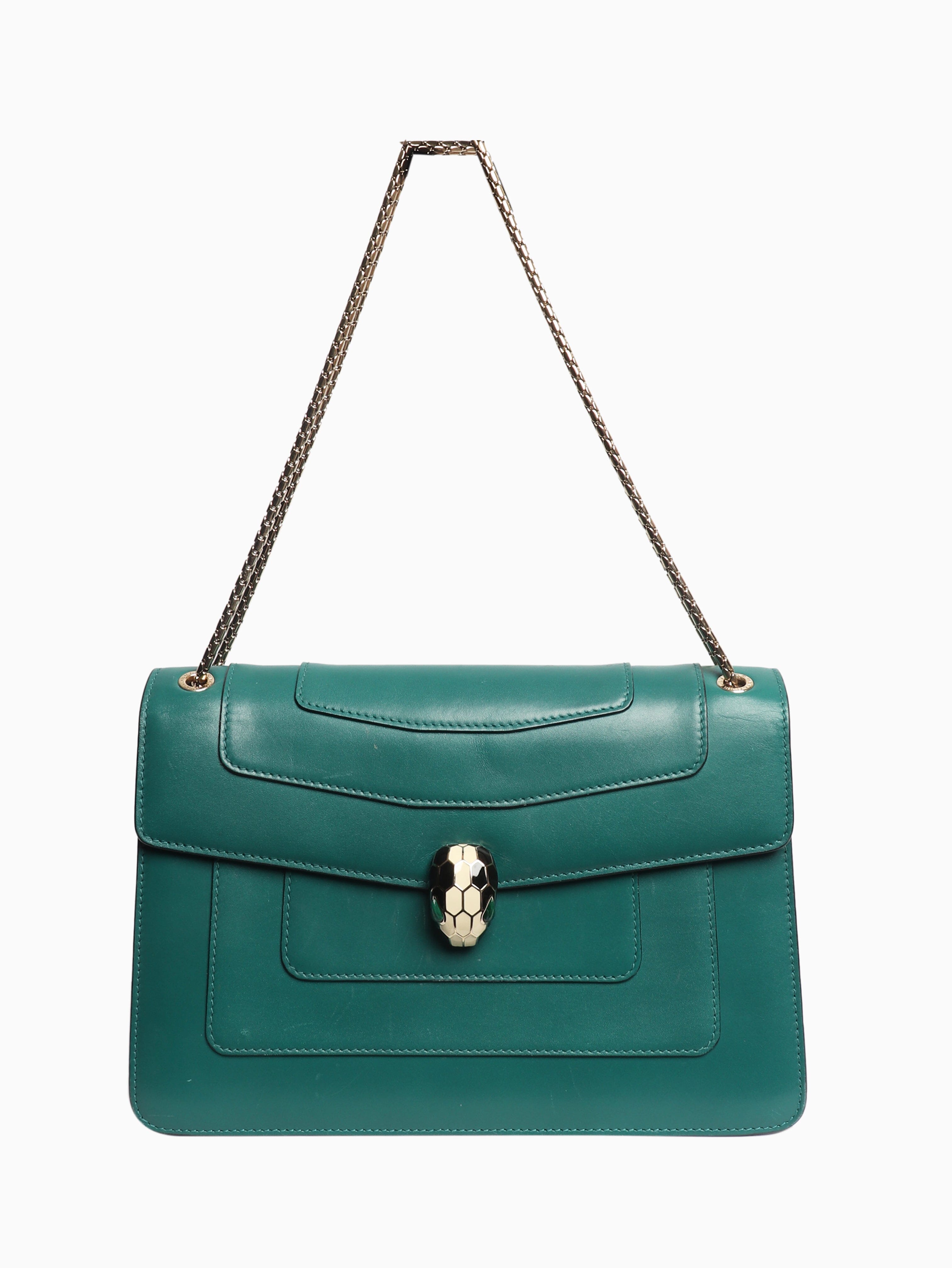 Green Serpenti Forever shoulder bag Cross-body Bags Bvlgari 