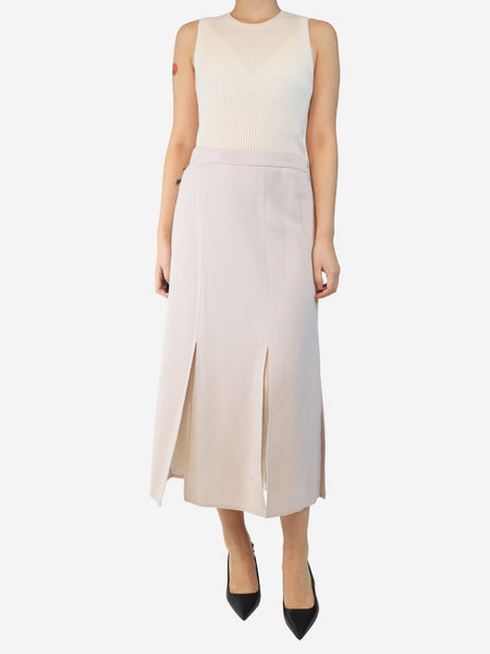 Neutral midi skrit - size UK 14 alternate image