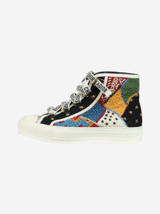 Christian Dior Multicolour Peace and Love beaded trainers - size EU 38