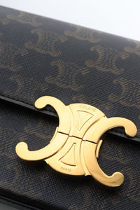 Celine Brown Triomphe leather shoulder bag