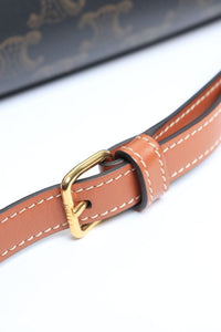 Celine Brown Triomphe leather shoulder bag