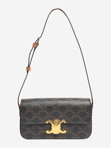 Celine Brown Triomphe leather shoulder bag