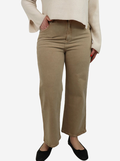 Neutral wide leg jeans - size UK 12 Trousers Sezane 