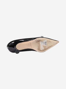 Jimmy Choo Black patent pointed-toe heels - size EU 37.5