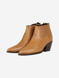 Christian Dior Tan western ankle boots - EU 38