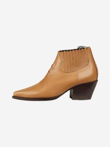 Christian Dior Tan western ankle boots - EU 38