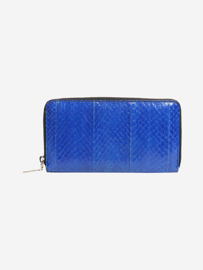 Cobalt blue exotic leather wallet Wallet Alexander McQueen 