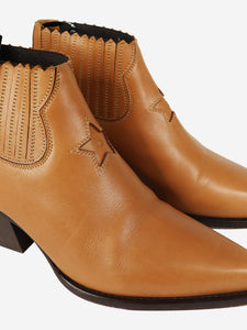 Christian Dior Tan western ankle boots - EU 38