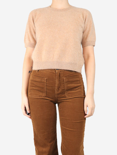 Beige brushed cashmere top - size S Knitwear ME+EM 