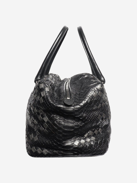 Black python Intrecciato top handle bag alternate image