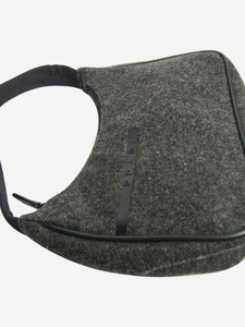 Prada Dark grey wool shoulder bag