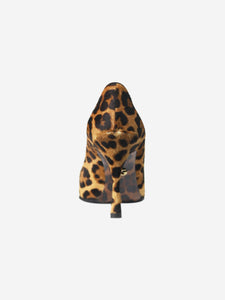 Dolce & Gabbana Brown calf-hair leopard print pumps - size EU 37
