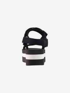 Black platform striped sandals - size EU 40 Flat Sandals Marni 