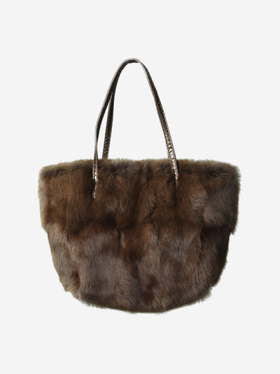 Brown fur bag Top Handle Bags Fendi 