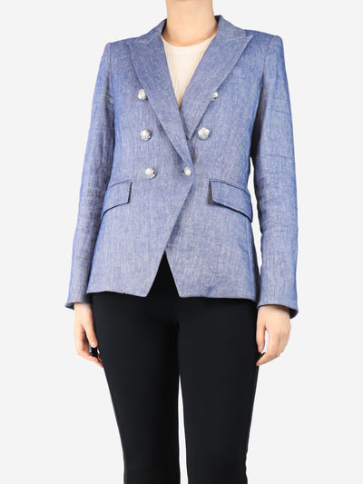 Blue linen-blend denim jacket - size UK 12 Coats & Jackets Veronica Beard 