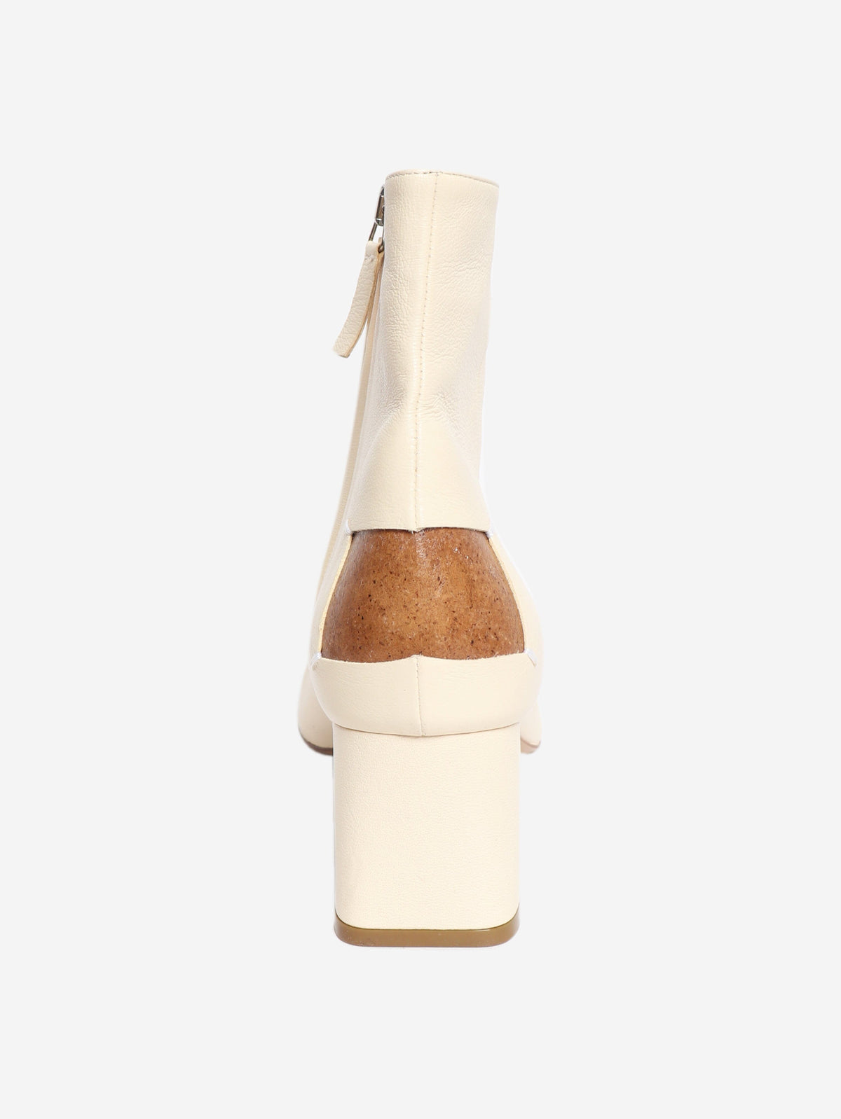 Cream leather square-toe ankle boots - size EU 41 (UK 8) Boots Maison Margiela 