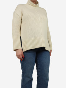 Forte Forte Cream high-neck wool jumper - size UK 12