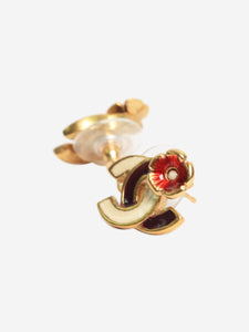 Chanel Gold-plated Coco Mark 03P floral earrings