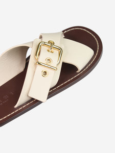 Marni Brown criss-cross flat sandals - size EU 40
