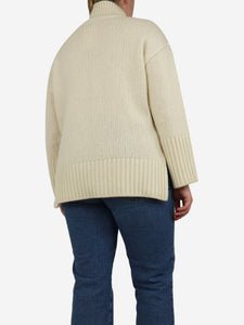 Forte Forte Cream high-neck wool jumper - size UK 12