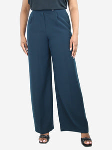 Tot Hom Blue wide-leg tailored trousers - size UK 14