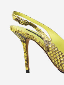 Dolce & Gabbana Yellow snakeskin slingbacks - size EU 37