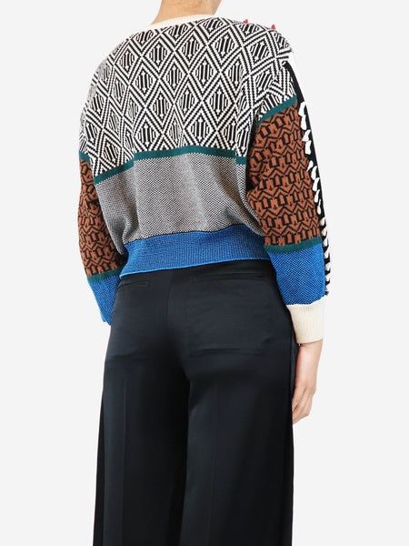 Abstract knit jumper - size UK 8 alternate image