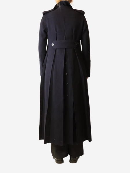 Navy trench wool coat - size UK 10 alternate image