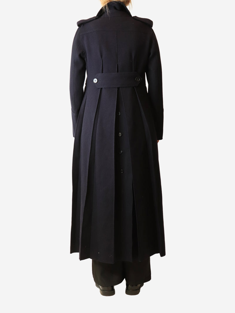 Navy trench wool coat - size UK 10