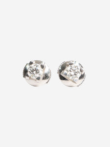 Cartier 18k white gold diamond stud earrings