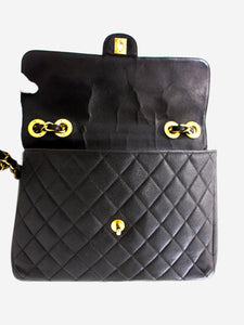 Chanel Black vintage 2002 jumbo caviar Classic flap bag