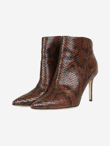 Giuseppe Zanotti Giuseppe Zanotti Brown snakeskin effect bootie - size EU 36 (UK 3)