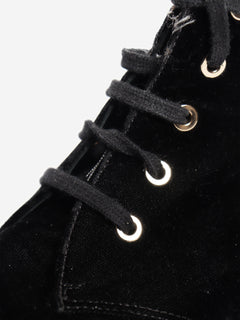 Black velvet ankle boots - size EU 38.5 Boots Chanel 