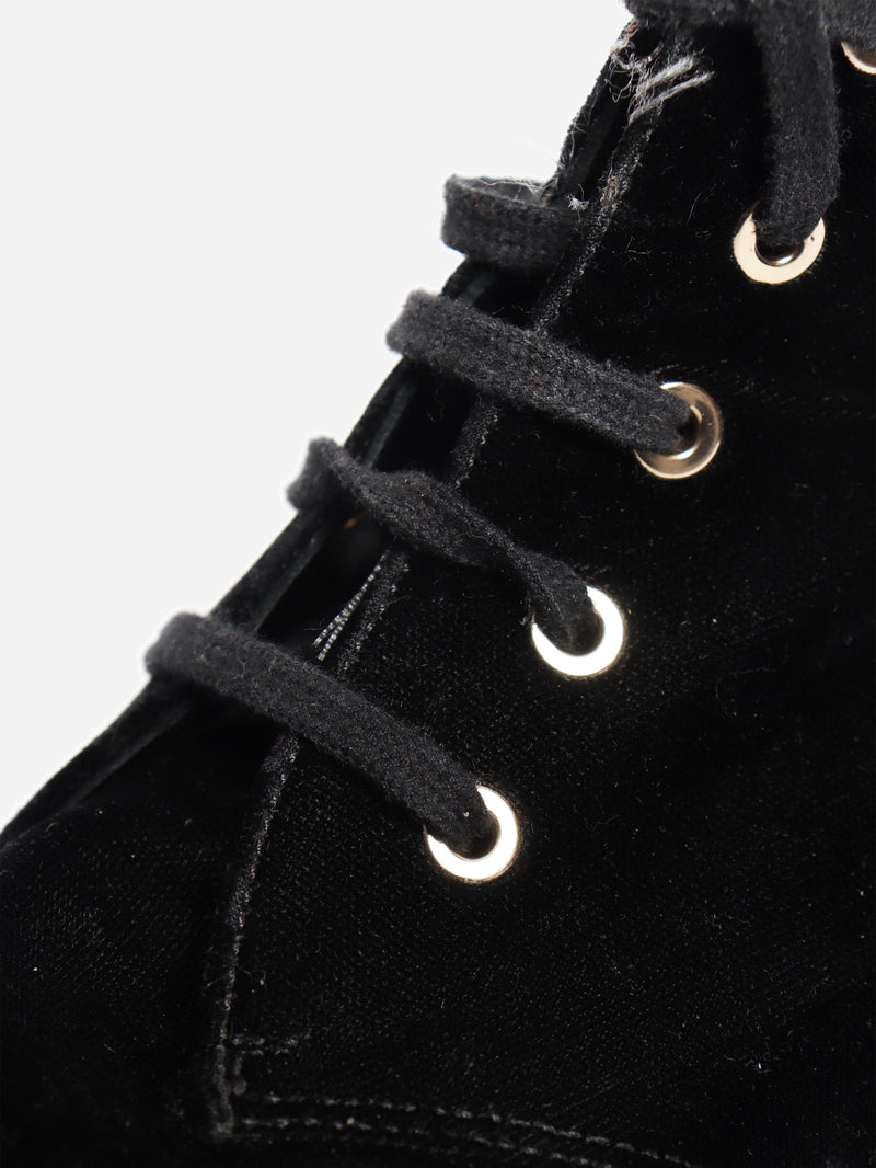 Black velvet ankle boots - size EU 38.5 Boots Chanel 