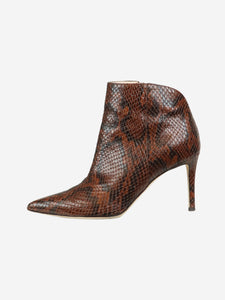 Giuseppe Zanotti Giuseppe Zanotti Brown snakeskin effect bootie - size EU 36 (UK 3)