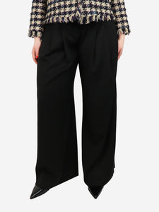 ME+EM Black regular length forever wide-leg tux trouser - size UK 12