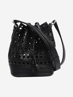 Black laser-cut bucket bag Cross-body bags Alaia 