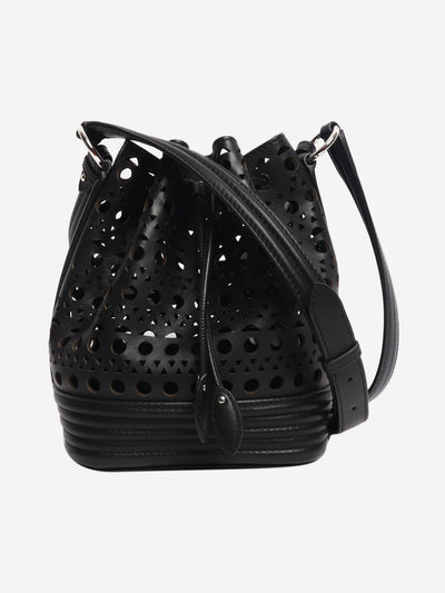 Black laser-cut bucket bag Cross-body bags Alaia 