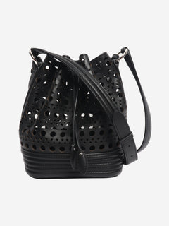 Black laser-cut bucket bag Cross-body bags Alaia 