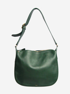 Celine Green leather shoulder bag