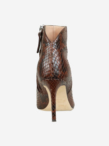 Giuseppe Zanotti Giuseppe Zanotti Brown snakeskin effect bootie - size EU 36 (UK 3)